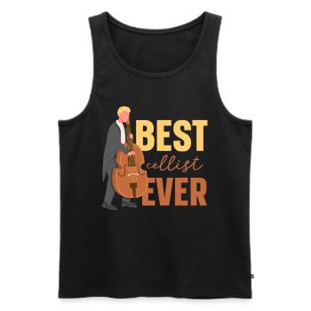 Best cellist of all time Cello cello musician - Men's Premium Organic Tank Top - black - Front - Michal (187cm)