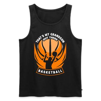 Das Ist Mein Enkel Da Draußen Beim Basketball - Männer Premium Bio Tank Top - Schwarz - Vorne - Michal (187cm)