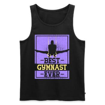 Bester Turner Aller Zeiten Gymnast Gymnastik - Männer Premium Bio Tank Top - Schwarz - Vorne - AI Model Male 178 light (178cm)