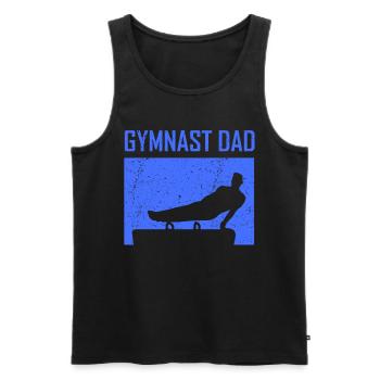 Turner Vater Gymnast Turnen Gymnastik Liebhaber - Männer Premium Bio Tank Top - Schwarz - Vorne - AI Model Male 178 light (178cm)