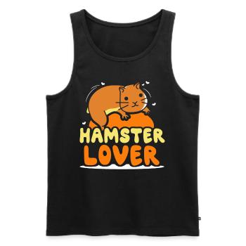 Hamster amoureux propriétaire hamster mignon - Débardeur bio Premium Homme - noir - Devant - Michal (187cm)