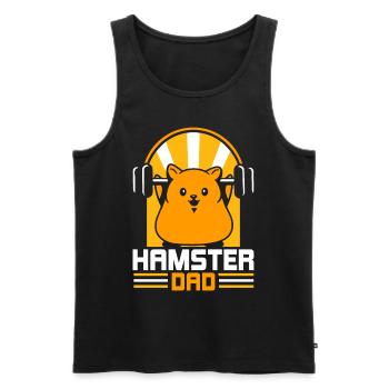 Hamster Papa Cute Pet Owner - Men's Premium Organic Tank Top - black - Front - AI Model Male 178 light (178cm)