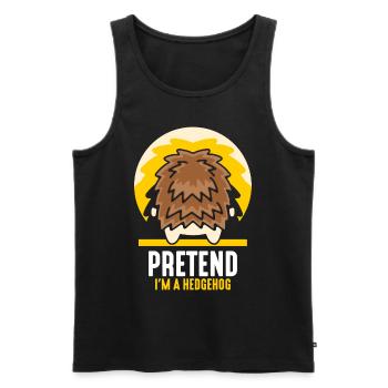 Imagine I'm a hedgehog cute pet - Men's Premium Organic Tank Top - black - Front - AI Model Male 178 light (178cm)