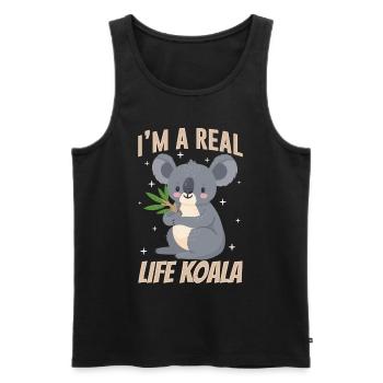 Je suis un vrai koala mignon animal koala koala ours - Débardeur bio Premium Homme - noir - Devant - Michal (187cm)