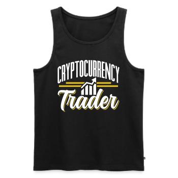 Cryptocurrency Trader Crypto Crypto Trader - Men's Premium Organic Tank Top - black - Front - AI Model Male 178 light (178cm)