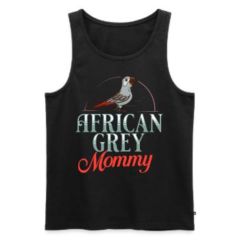 Perroquet gris d’Afrique oiseau perroquet Afrique - Débardeur bio Premium Homme - noir - Devant - Michal (187cm)