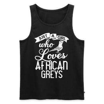 Perroquet gris d’Afrique oiseau perroquet Afrique - Débardeur bio Premium Homme - noir - Devant - Michal (187cm)