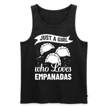 Empanada Argentine Dumpling Espagne - Débardeur bio Premium Homme - noir - Devant - AI Model Male 178 light (178cm)