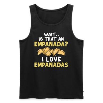Empanada Argentine Dumpling Espagne - Débardeur bio Premium Homme - noir - Devant - AI Model Male 178 light (178cm)