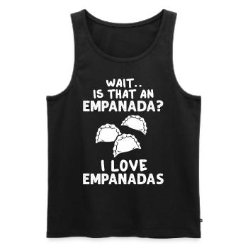 Empanada Argentine Dumpling Espagne - Débardeur bio Premium Homme - noir - Devant - AI Model Male 178 light (178cm)