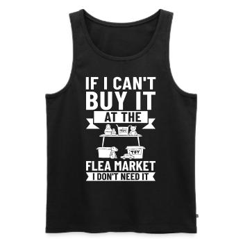 Flea Market Flea Market Funny Articles Market - Men's Premium Organic Tank Top - black - Front - AI Model Male 178 light (178cm)