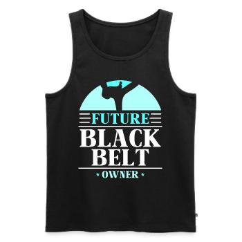Zukünftiger Schwarzgurt Inhaber Schwarzer Gürtel - Männer Premium Bio Tank Top - Schwarz - Vorne - Michal (187cm)