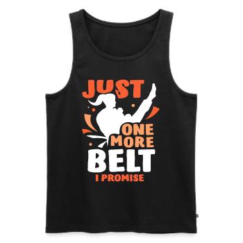 Nur Noch Ein Gürtel Versprochen Schwarzgurt Gur - Männer Premium Bio Tank Top - Schwarz - Vorne - Michal (187cm)