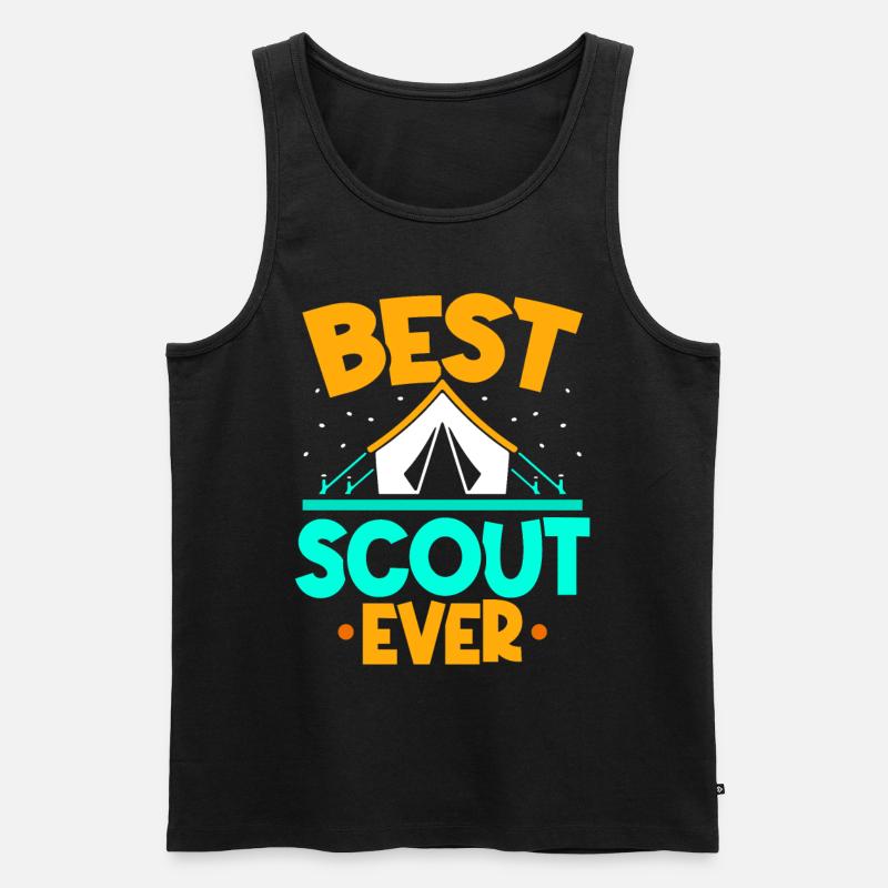 Bester Pfadfinder Überhaupt Sippe Zeltlager - Männer Premium Bio Tank Top - Schwarz