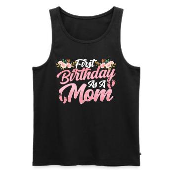 Erster Geburtstag Als Mutter Mami Mama Party - Männer Premium Bio Tank Top - Schwarz - Vorne - Michal (187cm)