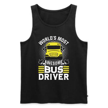 The most ingenious bus driver in the world Bus bus ride - Men's Premium Organic Tank Top - black - Front - AI Model Male 178 light (178cm)