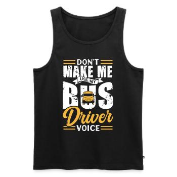 My bus driver voices coach bus travel - Men's Premium Organic Tank Top - black - Front - Michal (187cm)