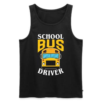 School bus driver School bus bus travel coach - Men's Premium Organic Tank Top - black - Front - Michal (187cm)