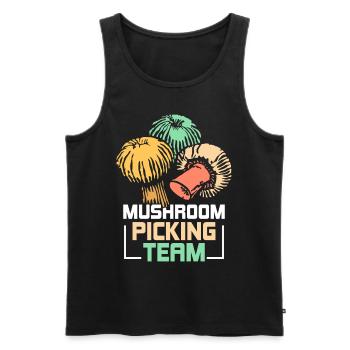 Mushroom Pickers Team Mushroom Pickers Mushroom Pickers Mushroom Pickers - Men's Premium Organic Tank Top - black - Front - Michal (187cm)
