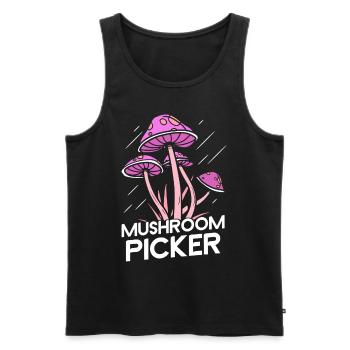Mushroom pickers Mushroom pickers Mushroom pickers - Men's Premium Organic Tank Top - black - Front - AI Model Male 178 light (178cm)