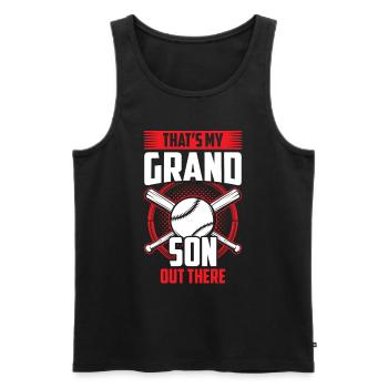 Das Ist Mein Enkel Da Draußen Beim Baseball Sport - Männer Premium Bio Tank Top - Schwarz - Vorne - Michal (187cm)