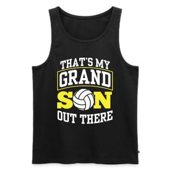 Das Ist Mein Enkel Da Draußen Volleyball Sport - Männer Premium Bio Tank Top - Schwarz - Vorne - Michal (187cm)