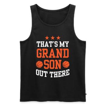 Das Ist Mein Enkel Da Draußen Basketball Sport - Männer Premium Bio Tank Top - Schwarz - Vorne - Michal (187cm)