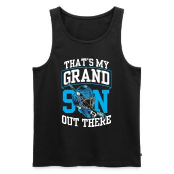 Das Ist Mein Enkel Da Draußen Eishockey Sport - Männer Premium Bio Tank Top - Schwarz - Vorne - Michal (187cm)