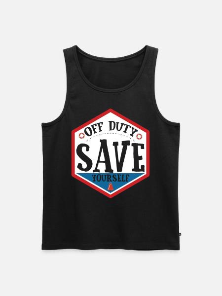 Lifeguard Off Duty Save Yourself - Men's Premium Organic Tank Top - black