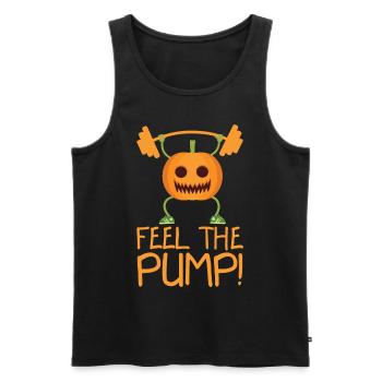 Feel The Pump - Men's Premium Organic Tank Top - charcoal grey - Front - Alexander (188cm)