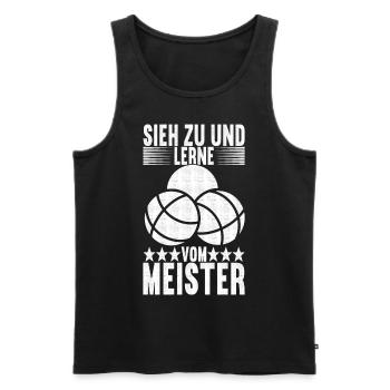 Boule Boulespieler - Männer Premium Bio Tank Top - Schwarz - Vorne - Michal (187cm)