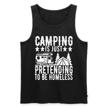 Camping Wohnmobil - Männer Premium Bio Tank Top - Schwarz - Vorne - Michal (187cm)