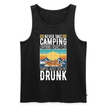 Camping Wohnmobil - Männer Premium Bio Tank Top - Schwarz - Vorne - Michal (187cm)