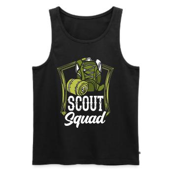 Scout Team Scouting Tent Camp Clan - Débardeur bio Premium Homme - noir - Devant - Michal (187cm)