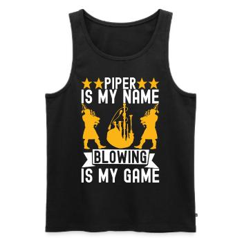 Bagpipes Bagpipers - Men's Premium Organic Tank Top - black - Front - Michal (187cm)
