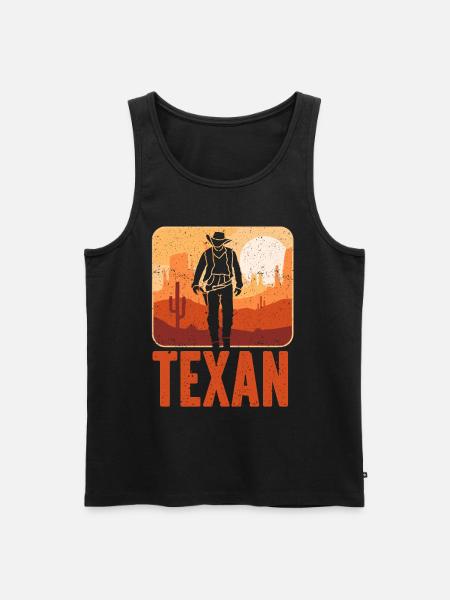 Texas Pride Texas Sayings Texan - Men's Premium Organic Tank Top - black
