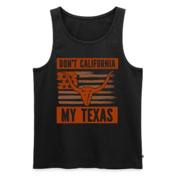 Kalifornien Texas Texanisch Stolz Texaner Sprüche - Männer Premium Bio Tank Top - Schwarz - Vorne - AI Model Male 178 light (178cm)