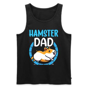 Hamster Papa Cute Pet Owner - Men's Premium Organic Tank Top - black - Front - AI Model Male 178 light (178cm)