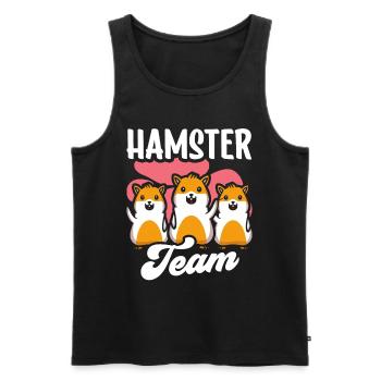 Hamster Team Pet Owner Cute - Men's Premium Organic Tank Top - black - Front - AI Model Male 178 light (178cm)