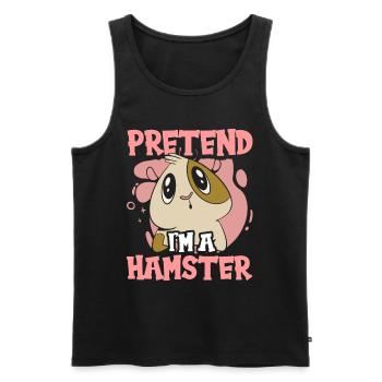 Pretend I'm a hamster pet owner - Men's Premium Organic Tank Top - black - Front - AI Model Male 178 light (178cm)