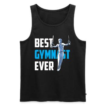 Bester Turner Aller Zeiten Gymnast Gymnastik - Männer Premium Bio Tank Top - Schwarz - Vorne - AI Model Male 178 light (178cm)