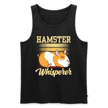 Hamster Whisperer Owner Cute Pet - Men's Premium Organic Tank Top - black - Front - AI Model Male 178 light (178cm)