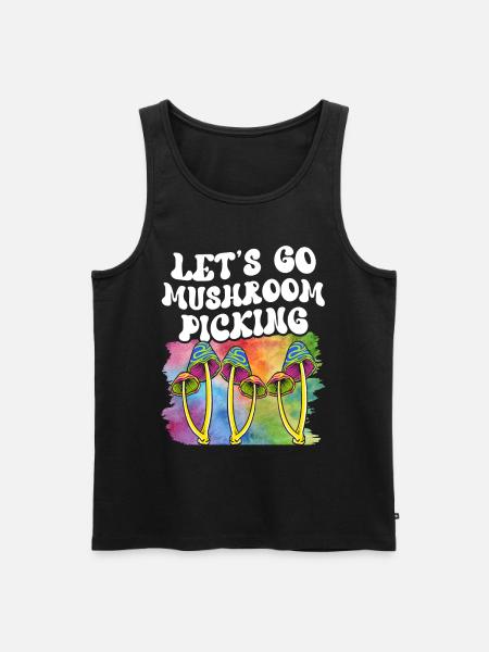 Op naar paddenstoelen plukken Champignonplukkers Paddenstoelenplukkers - Mannen Premium Bio Tanktop - zwart