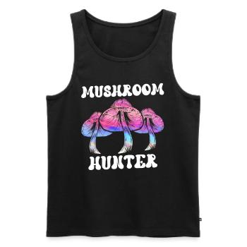 Pilzsucher Pilzesammler Pilzesammeln Pilzsammler - Männer Premium Bio Tank Top - Schwarz - Vorne - AI Model Male 178 light (178cm)