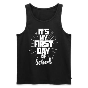 Es Ist Mein Erster Schultag Schulstart Schule - Männer Premium Bio Tank Top - Schwarz - Vorne - AI Model Male 178 light (178cm)