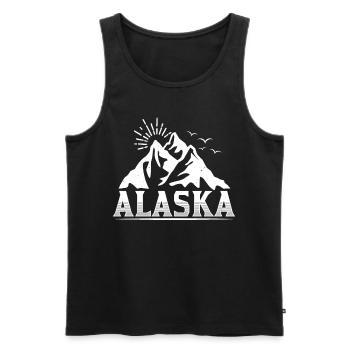 Alaska Randonneurs Randonnée Randonnée Nature - Débardeur bio Premium Homme - noir - Devant - Michal (187cm)
