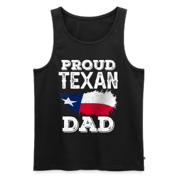 Proud Texas Father Texan Pride Texas - Men's Premium Organic Tank Top - black - Front - AI Model Male 178 light (178cm)
