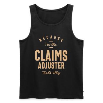 Claims Adjuster Funny Job Title Profession - Men's Premium Organic Tank Top - black - Front - Michal (187cm)