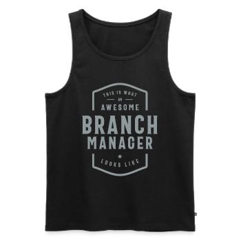 Branch Manager Funny Job Occupation - Men's Premium Organic Tank Top - black - Front - Michal (187cm)