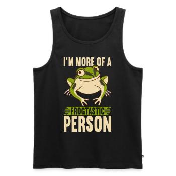 Grenouille Amphibiens Grenouilles - Débardeur bio Premium Homme - noir - Devant - Michal (187cm)